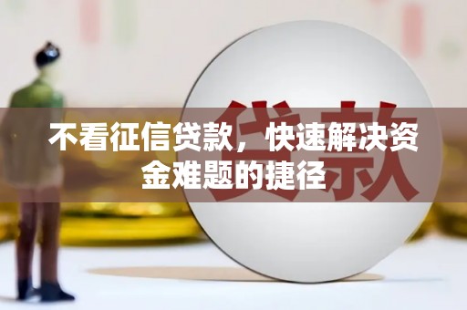 西和不看征信贷款，快速解决资金难题的捷径