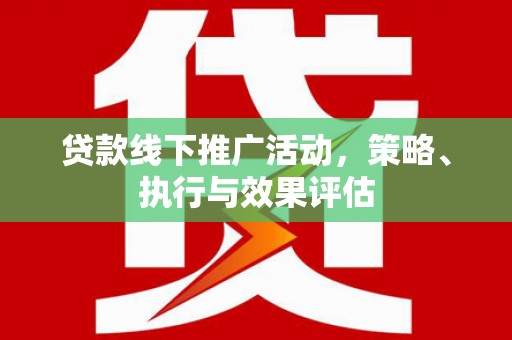 西和贷款线下推广活动，策略、执行与效果评估