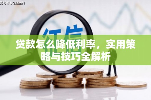 西和贷款怎么降低利率，实用策略与技巧全解析
