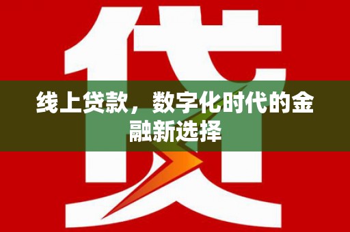 西和线上贷款，数字化时代的金融新选择