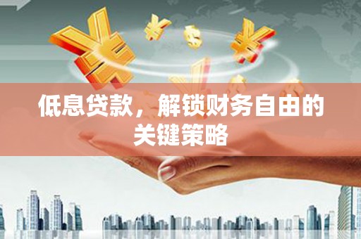 西和低息贷款，解锁财务自由的关键策略