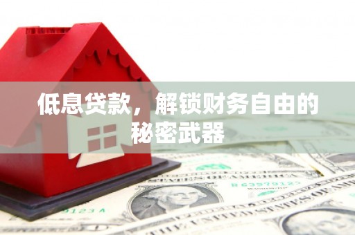 西和低息贷款，解锁财务自由的秘密武器
