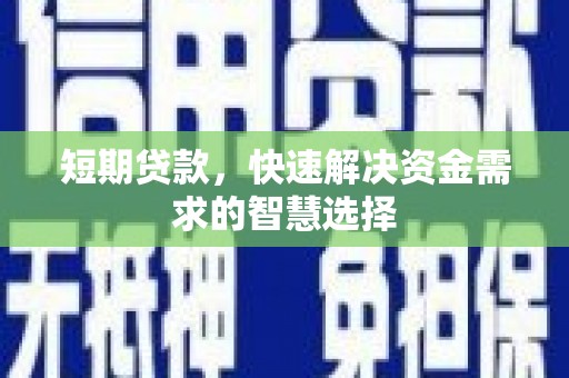 西和短期贷款，快速解决资金需求的智慧选择