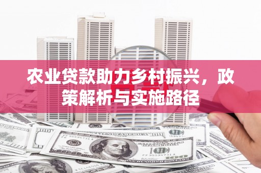 西和农业贷款助力乡村振兴，政策解析与实施路径