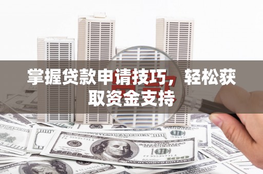 西和掌握贷款申请技巧，轻松获取资金支持