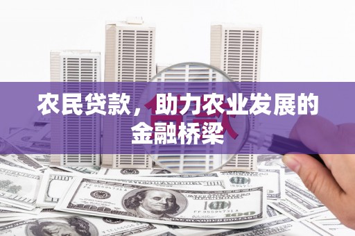 西和农民贷款，助力农业发展的金融桥梁