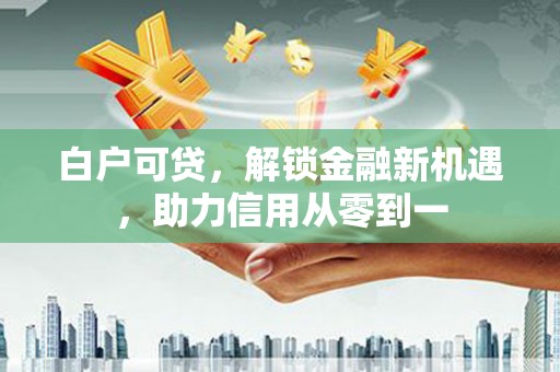 西和白户可贷，解锁金融新机遇，助力信用从零到一