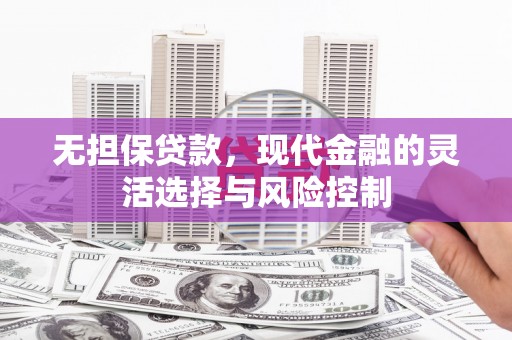 西和无担保贷款，现代金融的灵活选择与风险控制