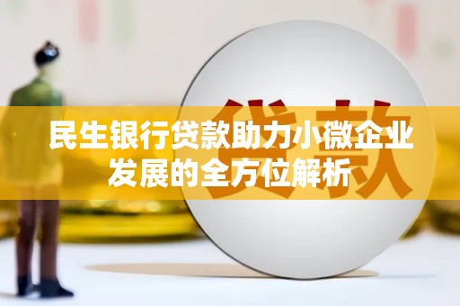 西和民生银行贷款助力小微企业发展的全方位解析