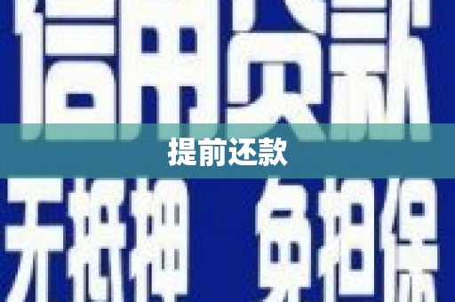 西和提前还款