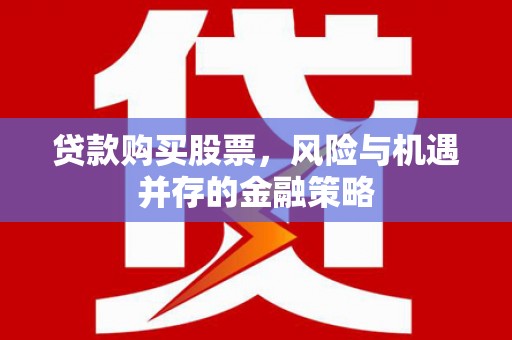 西和贷款购买股票，风险与机遇并存的金融策略