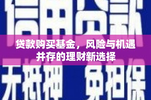 西和贷款购买基金，风险与机遇并存的理财新选择