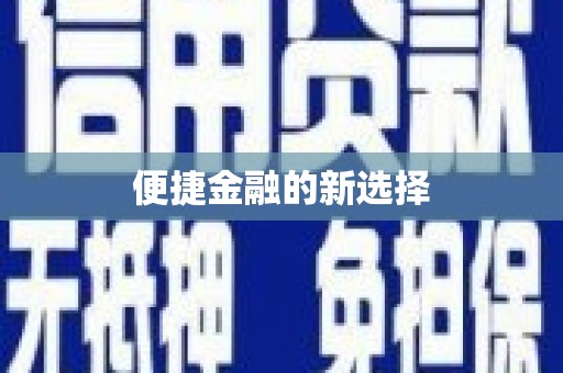 西和便捷金融的新选择