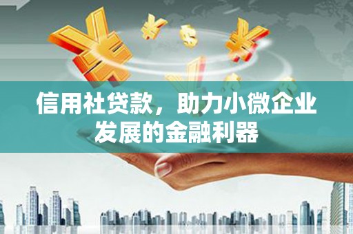 西和信用社贷款，助力小微企业发展的金融利器