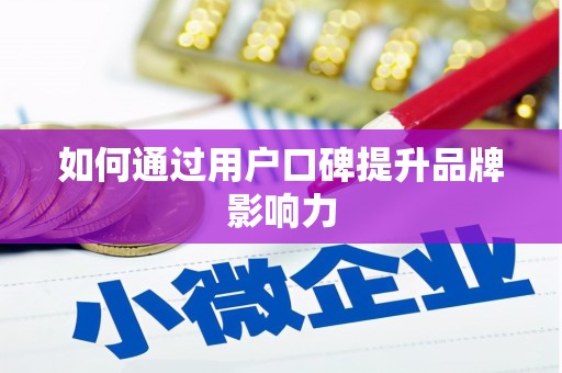 西和如何通过用户口碑提升品牌影响力