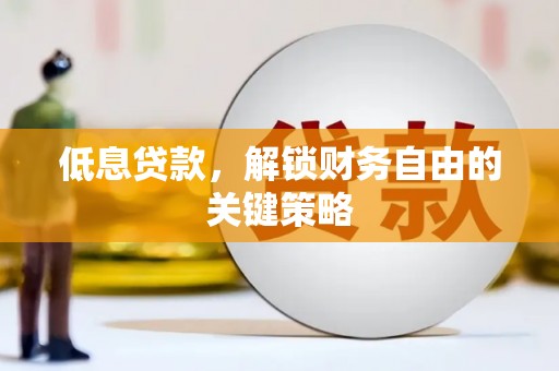 西和低息贷款，解锁财务自由的关键策略
