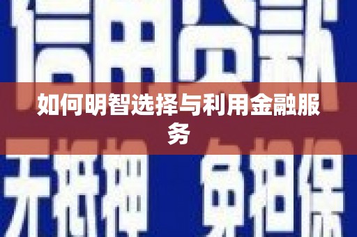 西和如何明智选择与利用金融服务