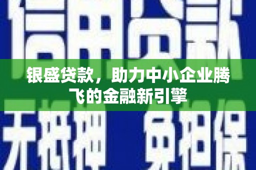 西和银盛贷款，助力中小企业腾飞的金融新引擎
