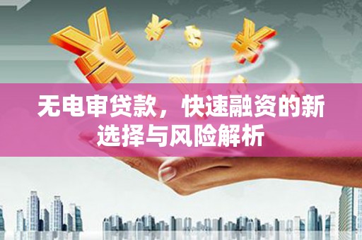 西和无电审贷款，快速融资的新选择与风险解析