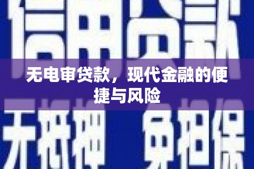 西和无电审贷款，现代金融的便捷与风险