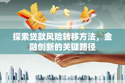 西和探索贷款风险转移方法，金融创新的关键路径