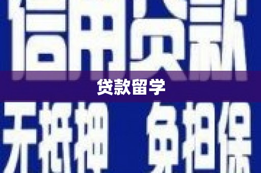 西和贷款留学