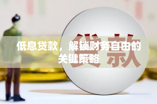 西和低息贷款，解锁财务自由的关键策略