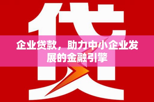 西和企业贷款，助力中小企业发展的金融引擎