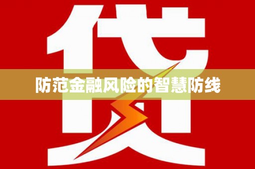 西和防范金融风险的智慧防线