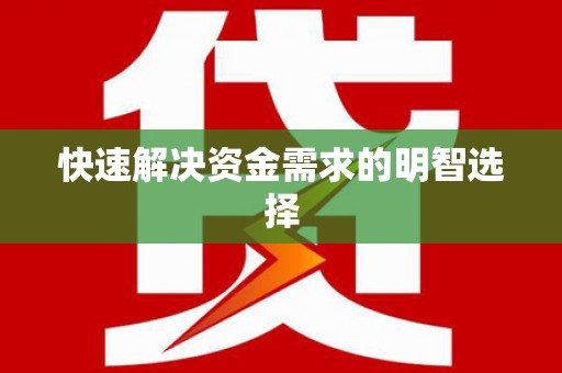 西和快速解决资金需求的明智选择