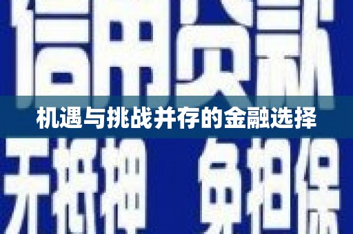 西和机遇与挑战并存的金融选择