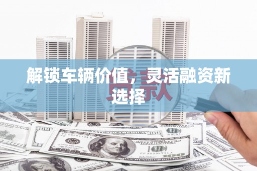 西和解锁车辆价值，灵活融资新选择