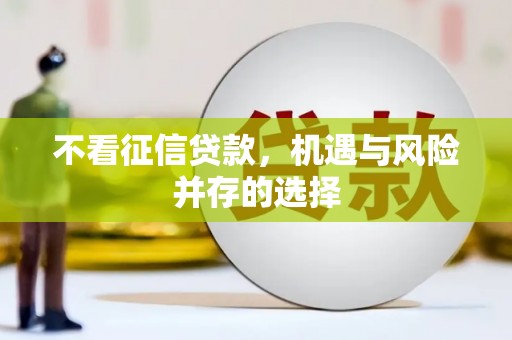 西和不看征信贷款，机遇与风险并存的选择
