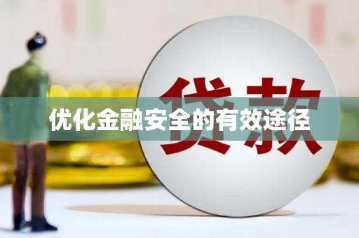 西和优化金融安全的有效途径
