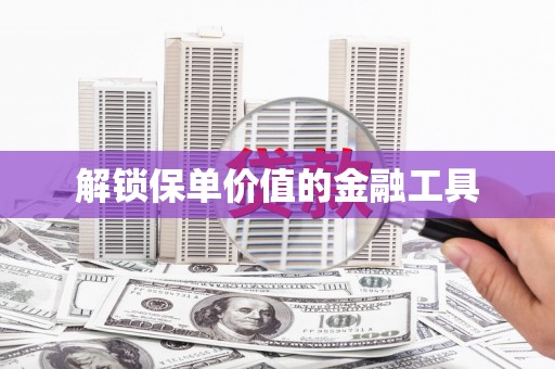 西和解锁保单价值的金融工具