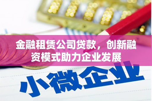西和金融租赁公司贷款，创新融资模式助力企业发展