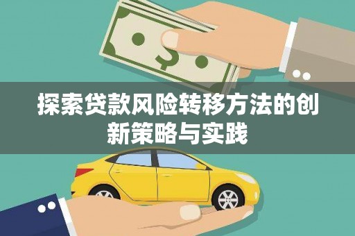 西和探索贷款风险转移方法的创新策略与实践